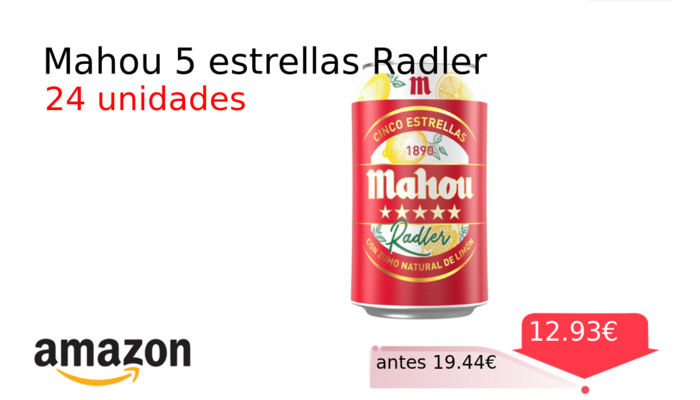 Mahou 5 estrellas Radler