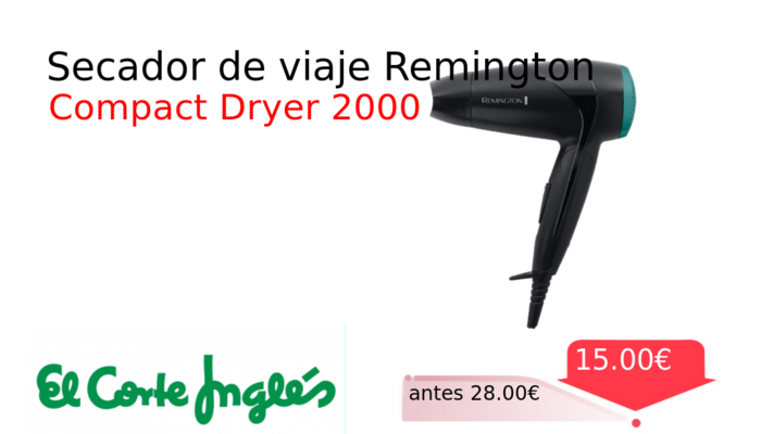 Secador de viaje Remington