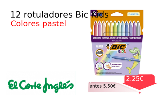 12 rotuladores Bic Kids