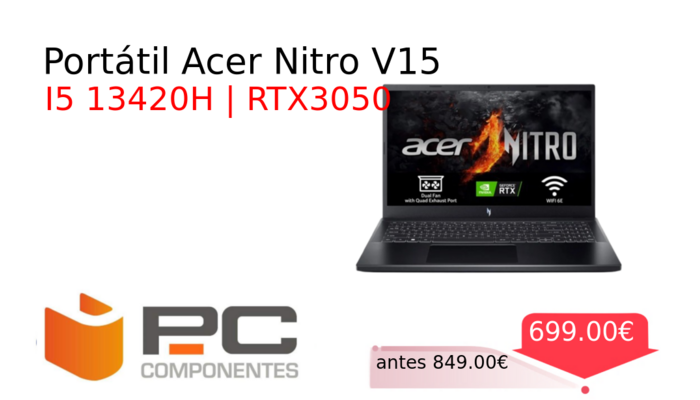 Portátil Acer Nitro V15