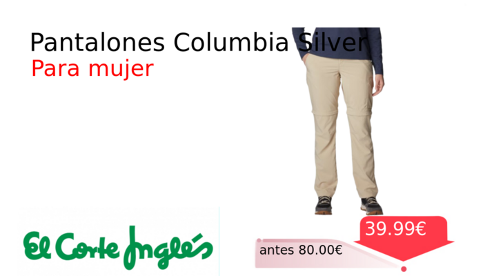 Pantalones Columbia Silver