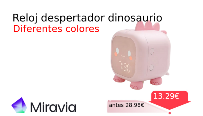 Reloj despertador dinosaurio