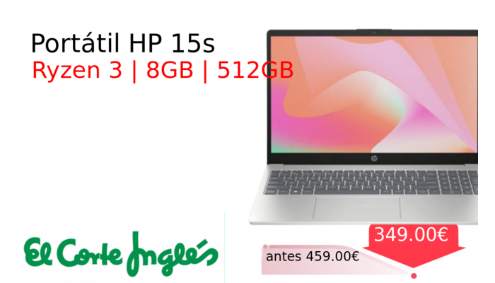 Portátil HP 15s