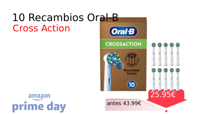 10 Recambios Oral-B