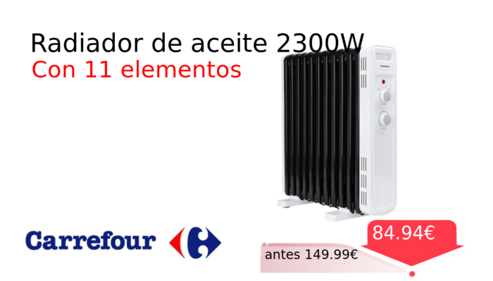 Radiador de aceite 2300W