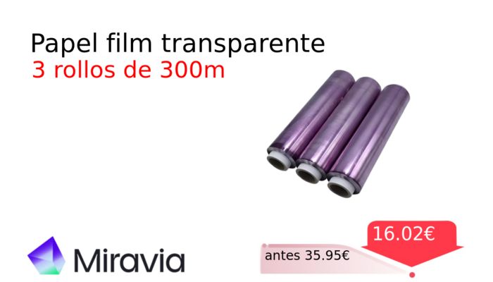 Papel film transparente