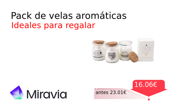 Pack de velas aromáticas