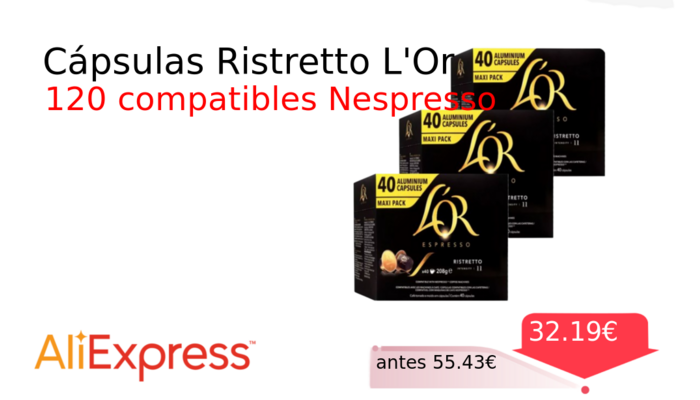 Cápsulas Ristretto L'Or