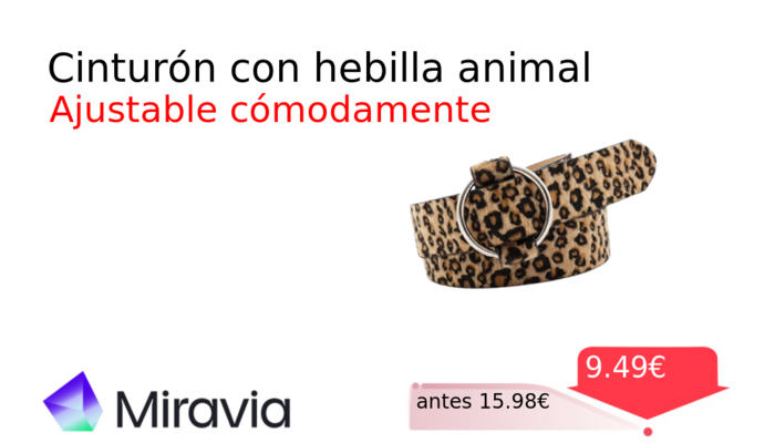 Cinturón con hebilla animal