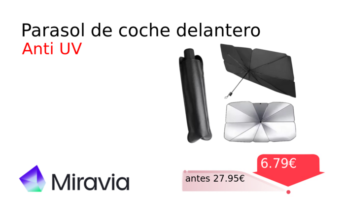 Parasol de coche delantero