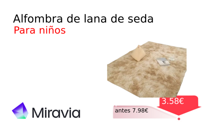 Alfombra de lana de seda