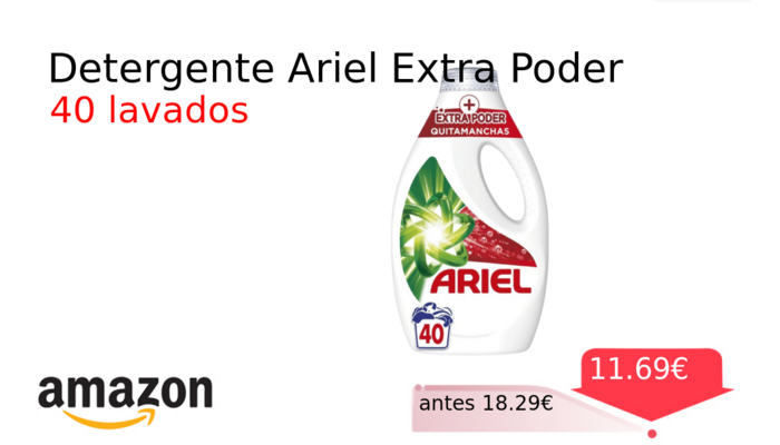 Detergente Ariel Extra Poder