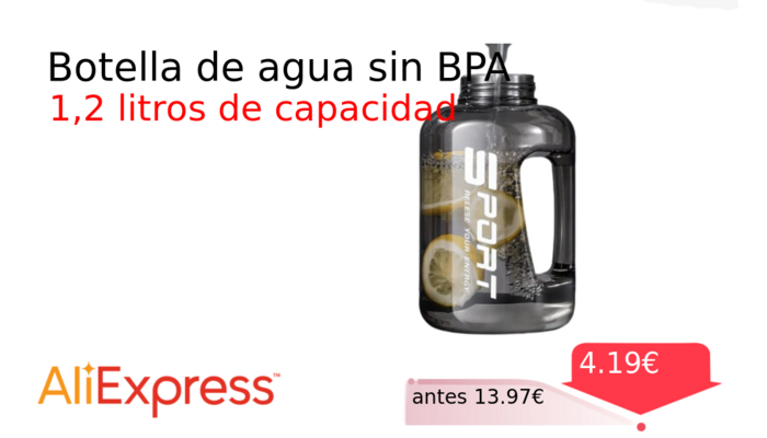 Botella de agua sin BPA