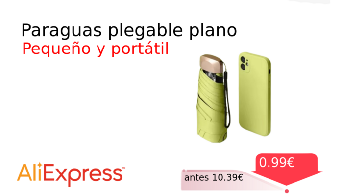 Paraguas plegable plano