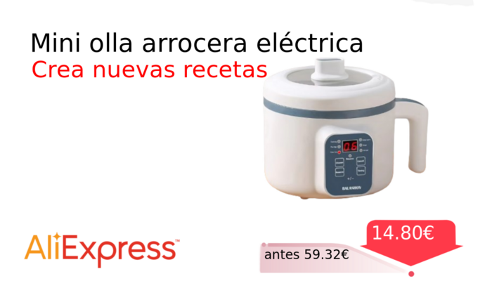 Mini olla arrocera eléctrica