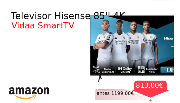 Televisor Hisense 85'' 4K