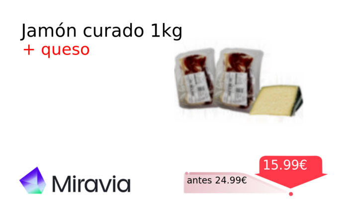 Jamón curado 1kg