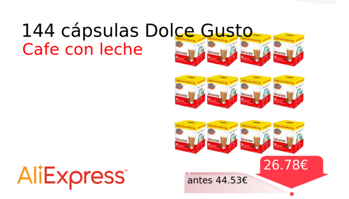 144 cápsulas Dolce Gusto