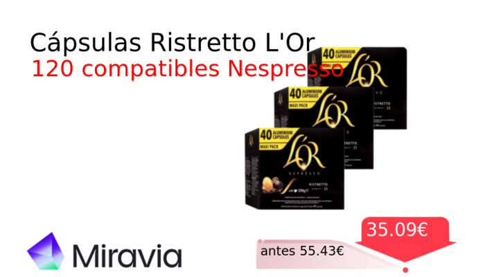 Cápsulas Ristretto L'Or