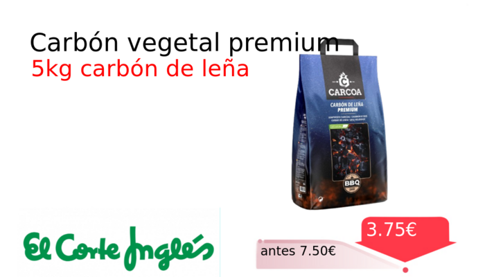 Carbón vegetal premium