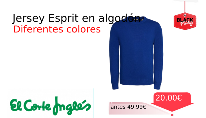 Jersey Esprit en algodón