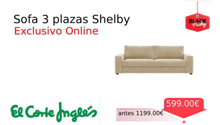 Sofa 3 plazas Shelby