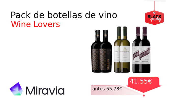 Pack de botellas de vino