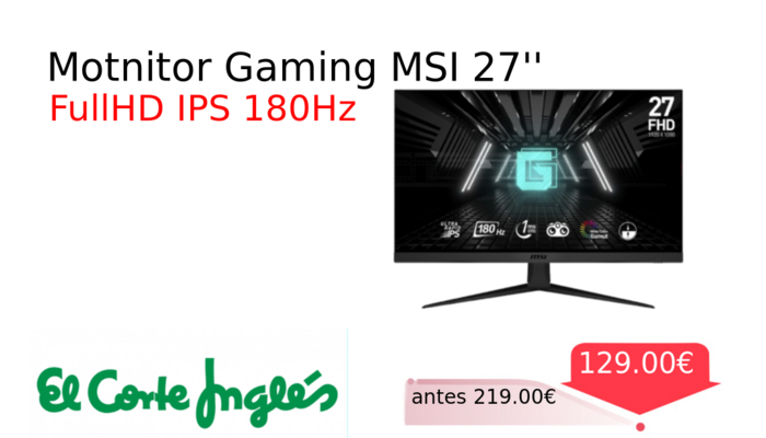 Motnitor Gaming MSI 27''