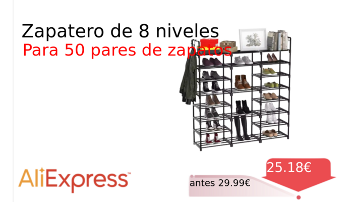 Zapatero de 8 niveles