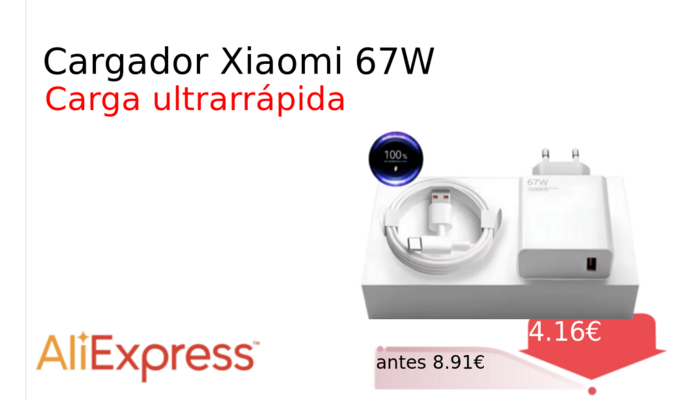 Cargador Xiaomi 67W