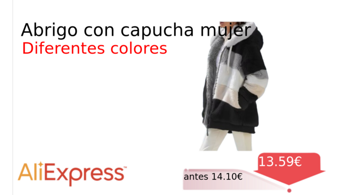 Abrigo con capucha mujer