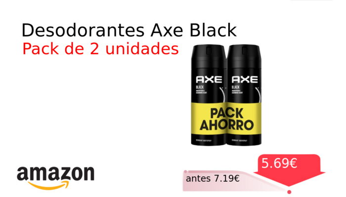 Desodorantes Axe Black