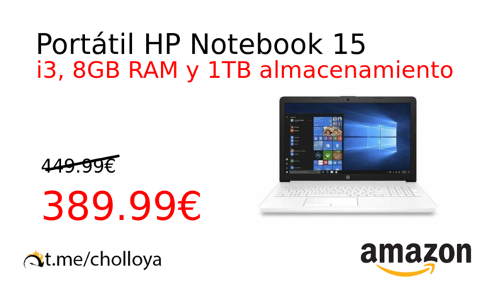 Portátil HP Notebook 15