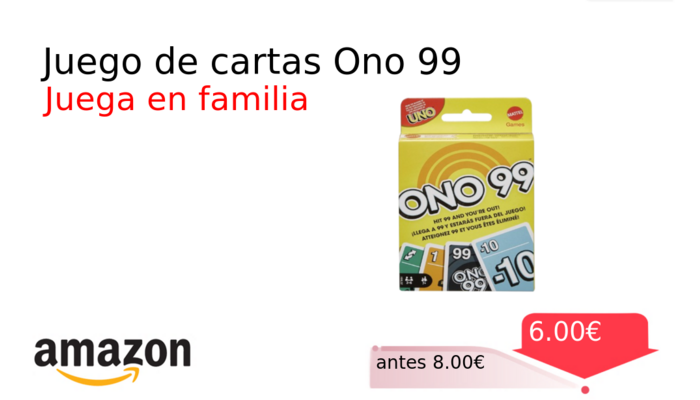 Juego de cartas Ono 99