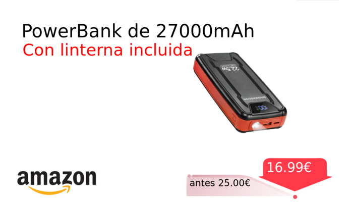 PowerBank de 27000mAh