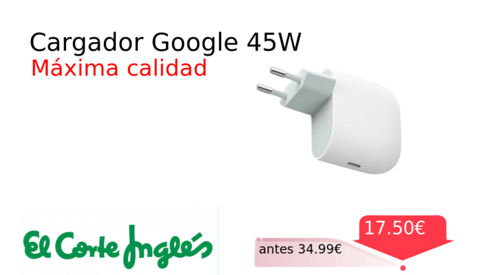 Cargador Google 45W