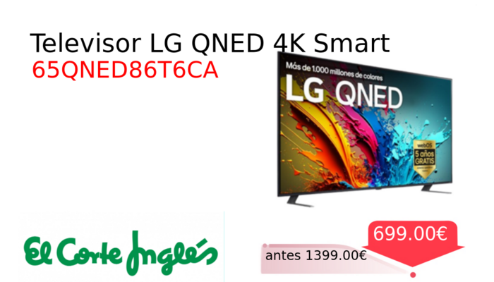 Televisor LG QNED 4K Smart
