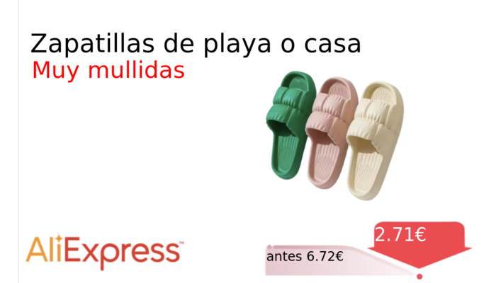 Zapatillas de playa o casa