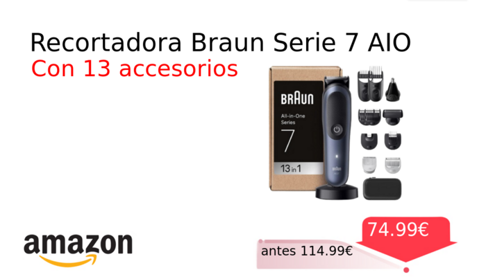 Recortadora Braun Serie 7 AIO
