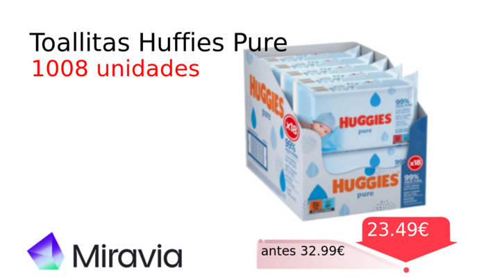 Toallitas Huffies Pure