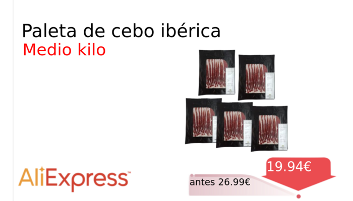 Paleta de cebo ibérica
