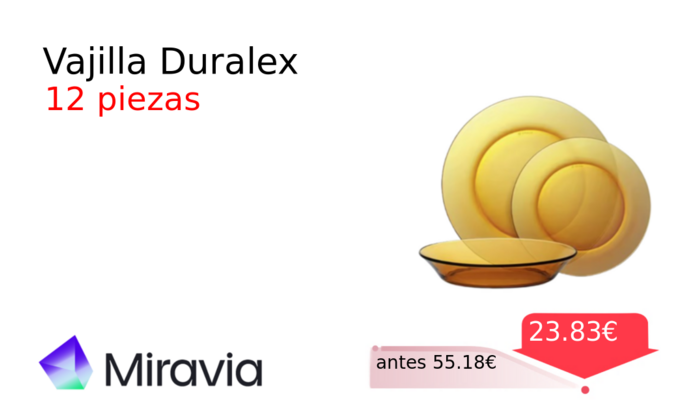 Vajilla Duralex