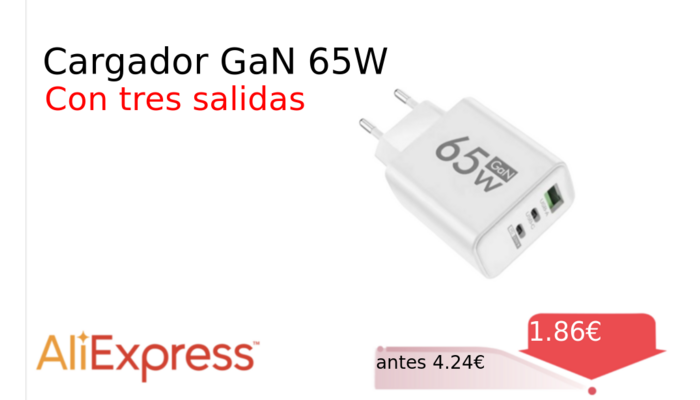 Cargador GaN 65W