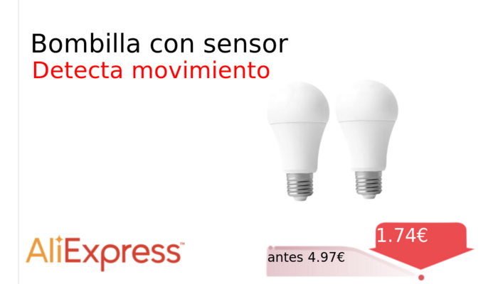 Bombilla con sensor