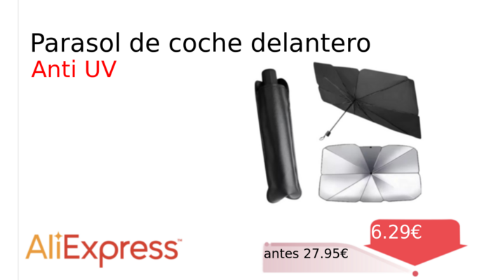 Parasol de coche delantero
