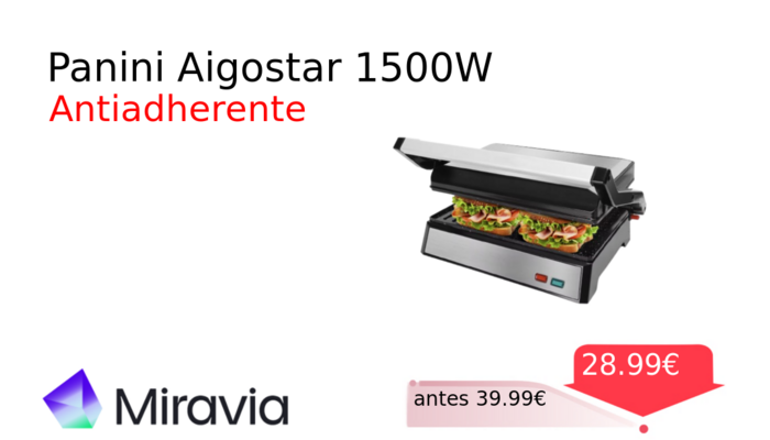 Panini Aigostar 1500W