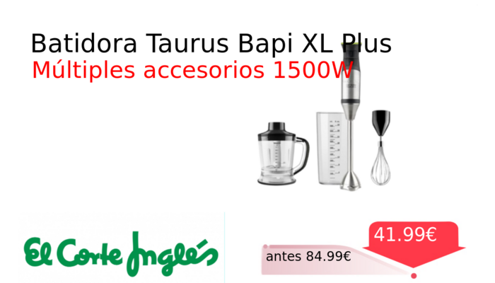 Batidora Taurus Bapi XL Plus