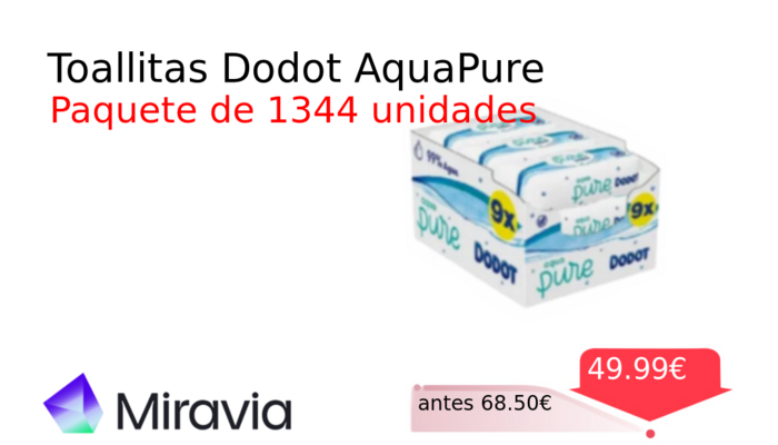 Toallitas Dodot AquaPure