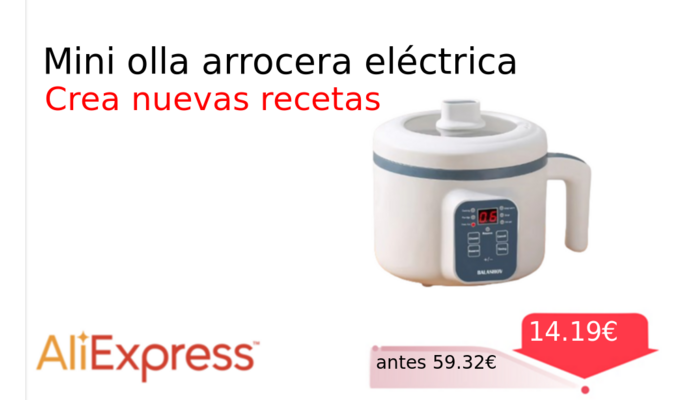 Mini olla arrocera eléctrica