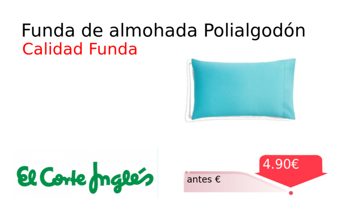 Funda de almohada Polialgodón